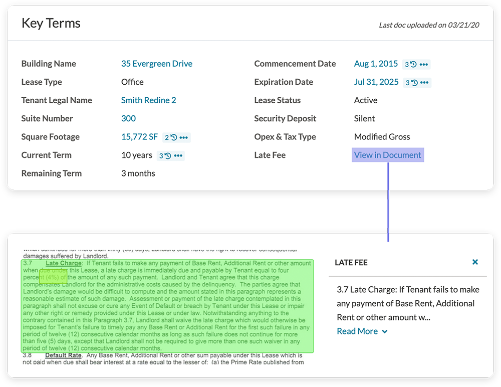 Key Terms Screenshots
